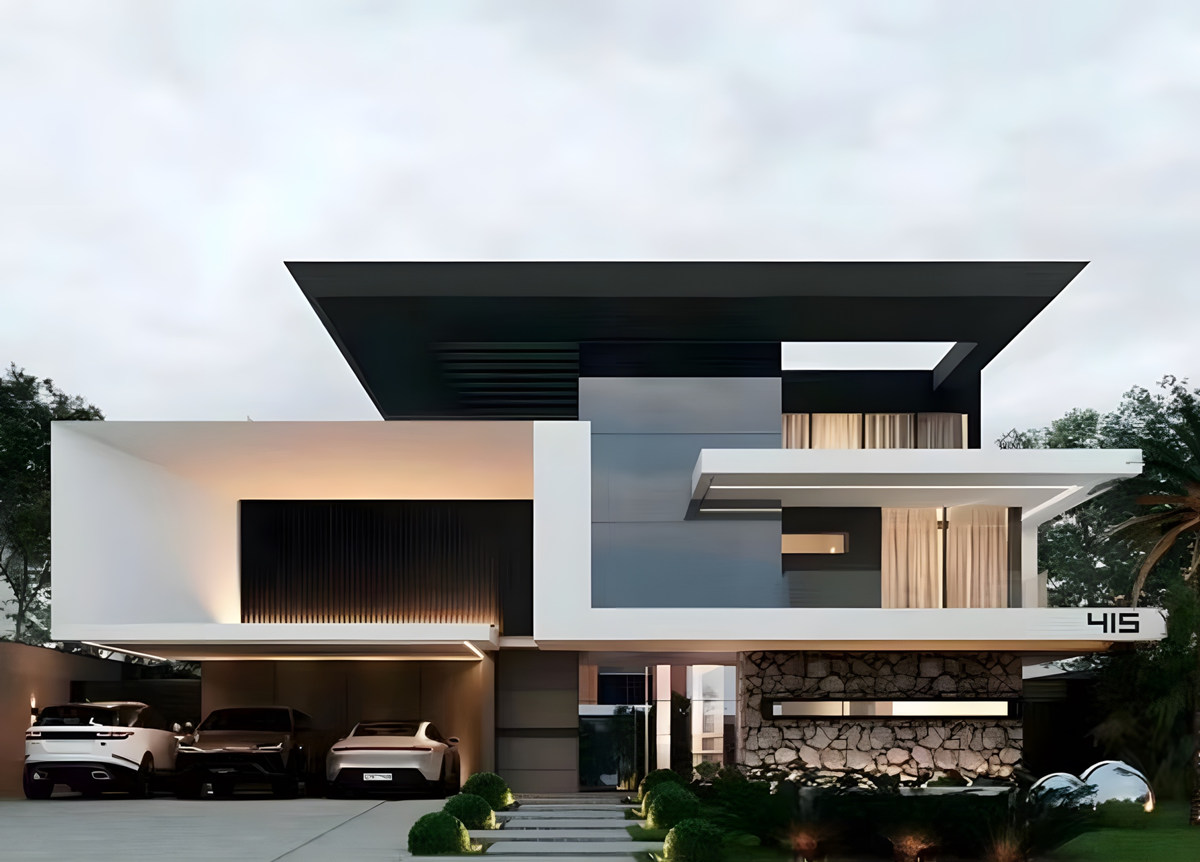 Steel and Wood Villa