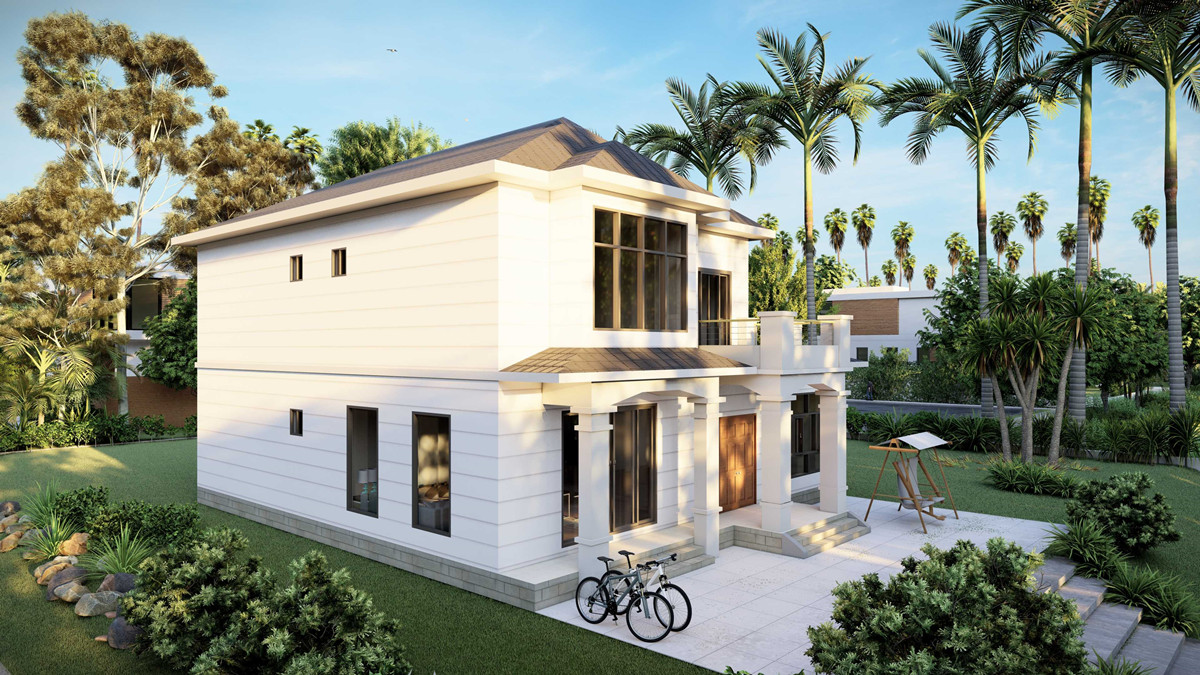 與周邊環(huán)境融為一體的輕鋼別墅 與周邊環(huán)境融為一體的輕鋼別墅