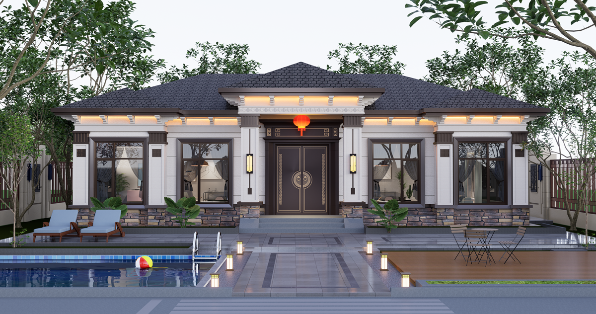 中式輕鋼別墅戶型效果圖 中式輕鋼別墅戶型效果圖